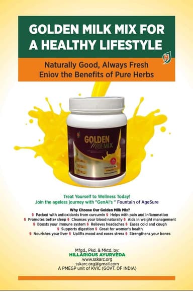 Golden milk mix powder